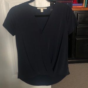 Navy surplice top